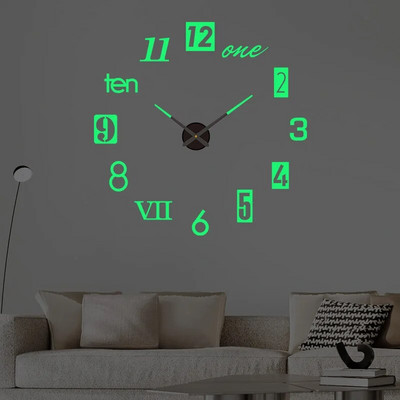 2023 Design modern Ceas mare de perete 3D DIY Ceasuri de cuarț Ceasuri de modă Autocolante acrilice cu oglindă Living Decor Home Decor Horloge
