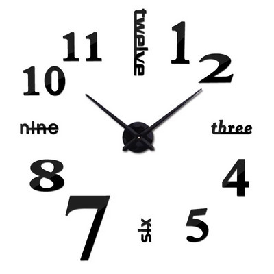 2023 Design modern Ceas mare de perete 3D DIY Ceasuri de cuarț Ceasuri de modă Autocolante acrilice cu oglindă Living Decor Home Decor Horloge