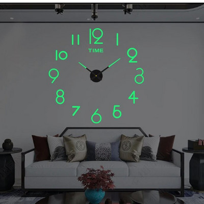 2023 Design modern Ceas mare de perete 3D DIY Ceasuri de cuarț Ceasuri de modă Autocolante acrilice cu oglindă Living Decor Home Decor Horloge