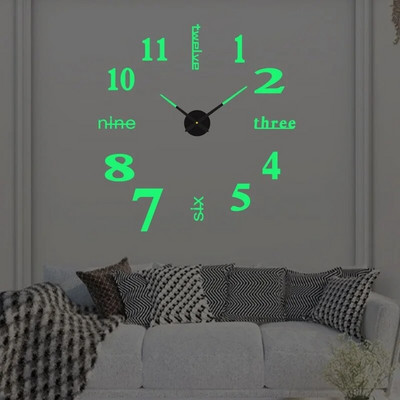 2023 Design modern Ceas mare de perete 3D DIY Ceasuri de cuarț Ceasuri de modă Autocolante acrilice cu oglindă Living Decor Home Decor Horloge