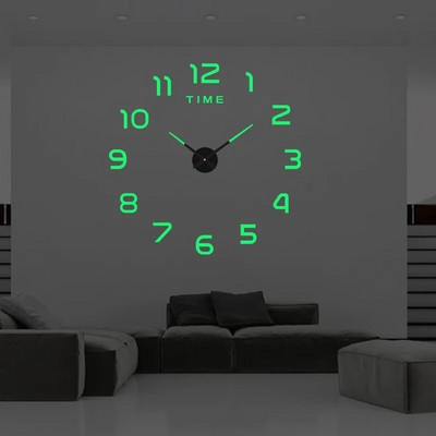 2023 Design modern Ceas mare de perete 3D DIY Ceasuri de cuarț Ceasuri de modă Autocolante acrilice cu oglindă Living Decor Home Decor Horloge