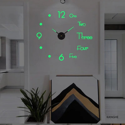 2023 Design modern Ceas mare de perete 3D DIY Ceasuri de cuarț Ceasuri de modă Autocolante acrilice cu oglindă Living Decor Home Decor Horloge