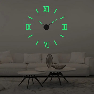 2023 Design modern Ceas mare de perete 3D DIY Ceasuri de cuarț Ceasuri de modă Autocolante acrilice cu oglindă Living Decor Home Decor Horloge