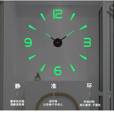 2023 Design modern Ceas mare de perete 3D DIY Ceasuri de cuarț Ceasuri de modă Autocolante acrilice cu oglindă Living Decor Home Decor Horloge
