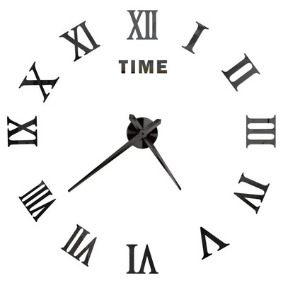 Ceasuri de perete cu numere romane 3D DIY Ceas de perete cu oglindă Autocolant acrilic Ceasuri de cuarț de modă Ceas de decorare a casei reloj de pared