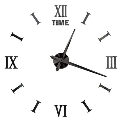 Ceasuri de perete cu numere romane 3D DIY Ceas de perete cu oglindă Autocolant acrilic Ceasuri de cuarț de modă Ceas de decorare a casei reloj de pared