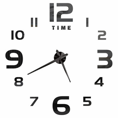 Ceasuri de perete cu numere romane 3D DIY Ceas de perete cu oglindă Autocolant acrilic Ceasuri de cuarț de modă Ceas de decorare a casei reloj de pared
