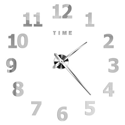 Ceasuri de perete cu numere romane 3D DIY Ceas de perete cu oglindă Autocolant acrilic Ceasuri de cuarț de modă Ceas de decorare a casei reloj de pared