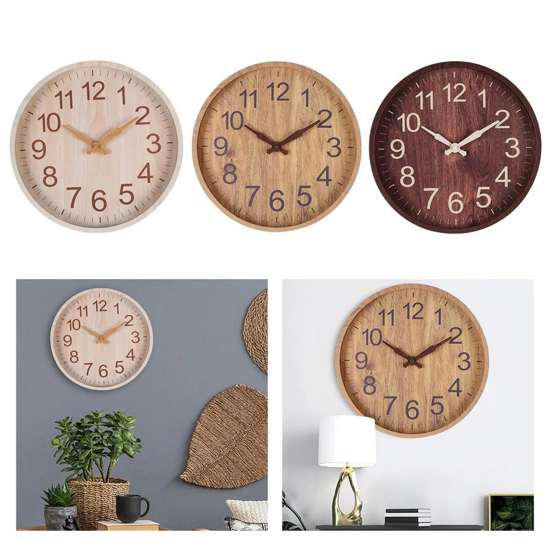 12 collu sienas pulksteņa minimālisma apaļo vakariņu dekoru ornaments