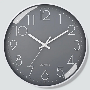 12-инчов модерен прост стенен часовник с бонбонени цветове Mute часовник за всекидневна Стенен часовник за дома Нов стенен часовник Декорация на дома