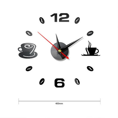Τρισδιάστατο ρολόι τοίχου Ακρυλικά ρολόγια τοίχου χωρίς πλαίσιο DIY Ψηφιακό ρολόι Αυτοκόλλητα τοίχου Αθόρυβο ρολόι για το σπίτι Σαλόνι Διακόσμηση τοίχου γραφείου