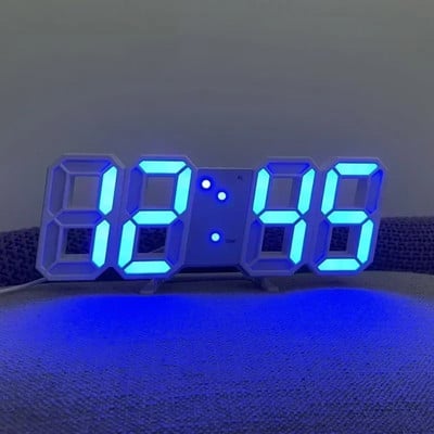 Ceas digital cu LED-uri 3D pentru decorarea peretelui dormitorului Modul nocturn strălucitor Ceas electronic reglabil Ceasuri Decor pentru casă Grădină