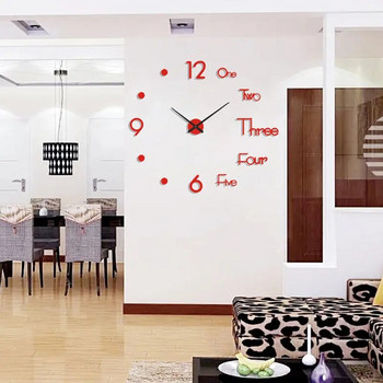 Απλή DIY Μοντέρνα Σχεδίαση Ψηφιακό Ρολόι Αθόρυβο Ρολόι Τοίχου Διακόσμηση Σαλονιού Τοίχου Διακόσμηση σπιτιού Ρολόι τοίχου χωρίς αυτοκόλλητο