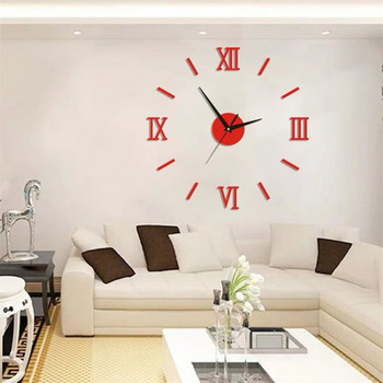 Прост Направи си сам модерен дизайн Цифров часовник Безшумен стенен часовник Декорация на стена за стая Домашен декор Без перфорация Часовник със стикери за стена