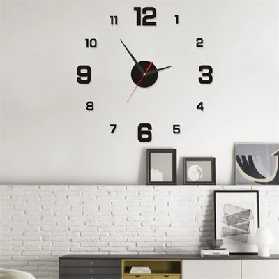 Απλή DIY Μοντέρνα Σχεδίαση Ψηφιακό Ρολόι Αθόρυβο Ρολόι Τοίχου Διακόσμηση Σαλονιού Τοίχου Διακόσμηση σπιτιού Ρολόι τοίχου χωρίς αυτοκόλλητο
