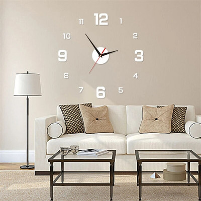 Ceas digital cu design modern și simplu DIY Ceas de perete silențios Decorare de perete pentru cameră Decorare interioară Ceas autocolant de perete fără lovituri
