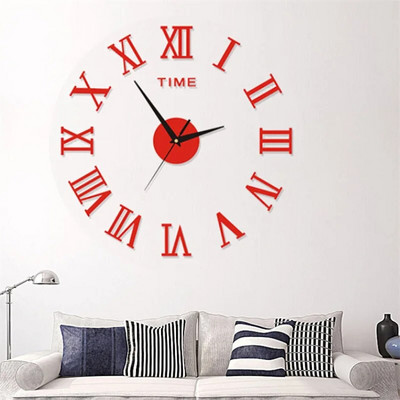 Ceas digital cu design modern și simplu DIY Ceas de perete silențios Decorare de perete pentru cameră Decorare interioară Ceas autocolant de perete fără lovituri
