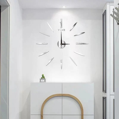 Ceas digital cu design modern și simplu DIY Ceas de perete silențios Decorare de perete pentru cameră Decorare interioară Ceas autocolant de perete fără lovituri