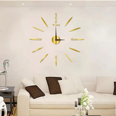 Ceas digital cu design modern și simplu DIY Ceas de perete silențios Decorare de perete pentru cameră Decorare interioară Ceas autocolant de perete fără lovituri