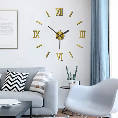 Ceas digital cu design modern și simplu DIY Ceas de perete silențios Decorare de perete pentru cameră Decorare interioară Ceas autocolant de perete fără lovituri