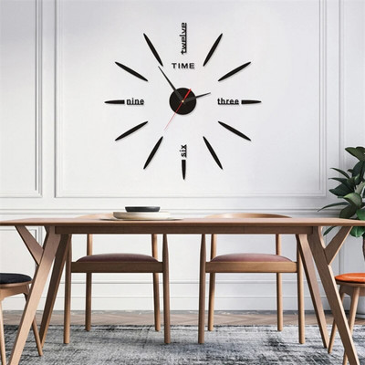 Ceas digital cu design modern și simplu DIY Ceas de perete silențios Decorare de perete pentru cameră Decorare interioară Ceas autocolant de perete fără lovituri