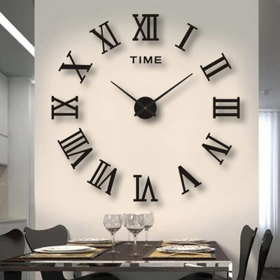 Ceas digital cu design modern și simplu DIY Ceas de perete silențios Decorare de perete pentru cameră Decorare interioară Ceas autocolant de perete fără lovituri