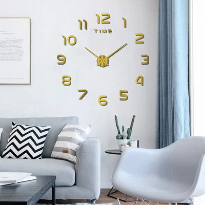Ceas digital cu design modern și simplu DIY Ceas de perete silențios Decorare de perete pentru cameră Decorare interioară Ceas autocolant de perete fără lovituri