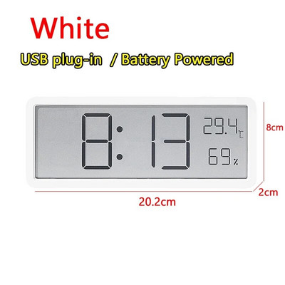 LCD ekraan Digitaalne seinakell Aeg Temperatuur Niiskuse Näidik Elektrooniline Kell Rippuv Lauaarvuti Digitaalne Kell Patarei toitega