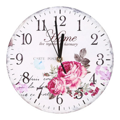 Ceas de perete vintage Ceasuri silențioase rotunde Carfts din lemn montate pe perete Decor artistic pentru acasă dormitor living Decor birou