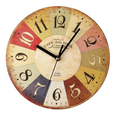 Ceas de perete vintage Ceasuri silențioase rotunde Carfts din lemn montate pe perete Decor artistic pentru acasă dormitor living Decor birou