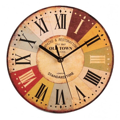 Ceas de perete vintage Ceasuri silențioase rotunde Carfts din lemn montate pe perete Decor artistic pentru acasă dormitor living Decor birou