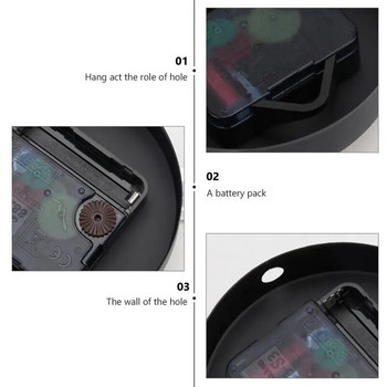 Стенни стрелки Часовников механизъм Часовници 3D Направи си сам Кварцови големи игли Механизъм Метален комплект за смяна на кръстат бод Батерия Части Декор