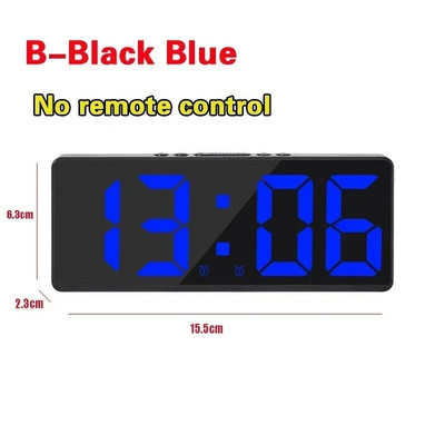 Ceas digital de perete Ceas cu alarmă mare Telecomanda Data Săptămâna Ceas cu temperatură Alarme duble Ceas cu afișaj LED Camera de zi Decembrie