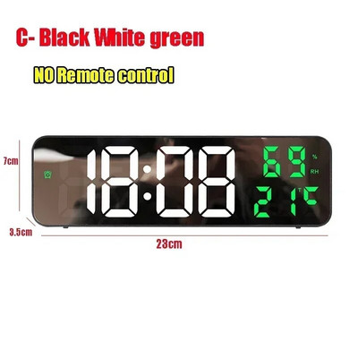 Ceas digital de perete Ceas cu alarmă mare Telecomanda Data Săptămâna Ceas cu temperatură Alarme duble Ceas cu afișaj LED Camera de zi Decembrie