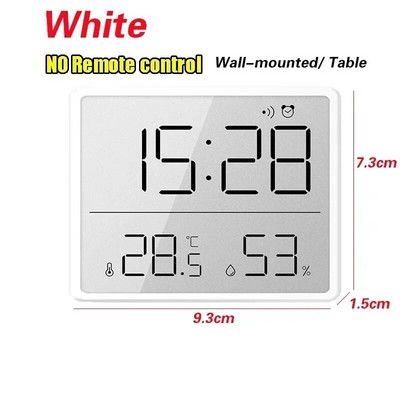 Ceas digital de perete Ceas cu alarmă mare Telecomanda Data Săptămâna Ceas cu temperatură Alarme duble Ceas cu afișaj LED Camera de zi Decembrie