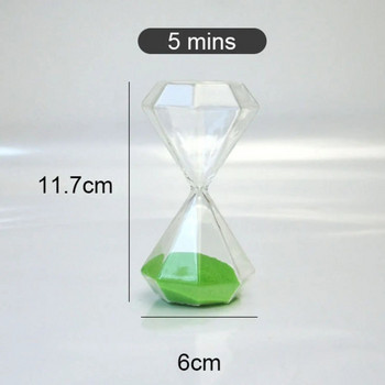 Ρολόι 5 λεπτών Διαμαντένιο Κλεψύδρα Sandglass Sand Παιδικό Δώρο Χρονοδιακόπτης άμμου Διακόσμηση σπιτιού Διατίθεται σε πολλές επιλογές χρωμάτων