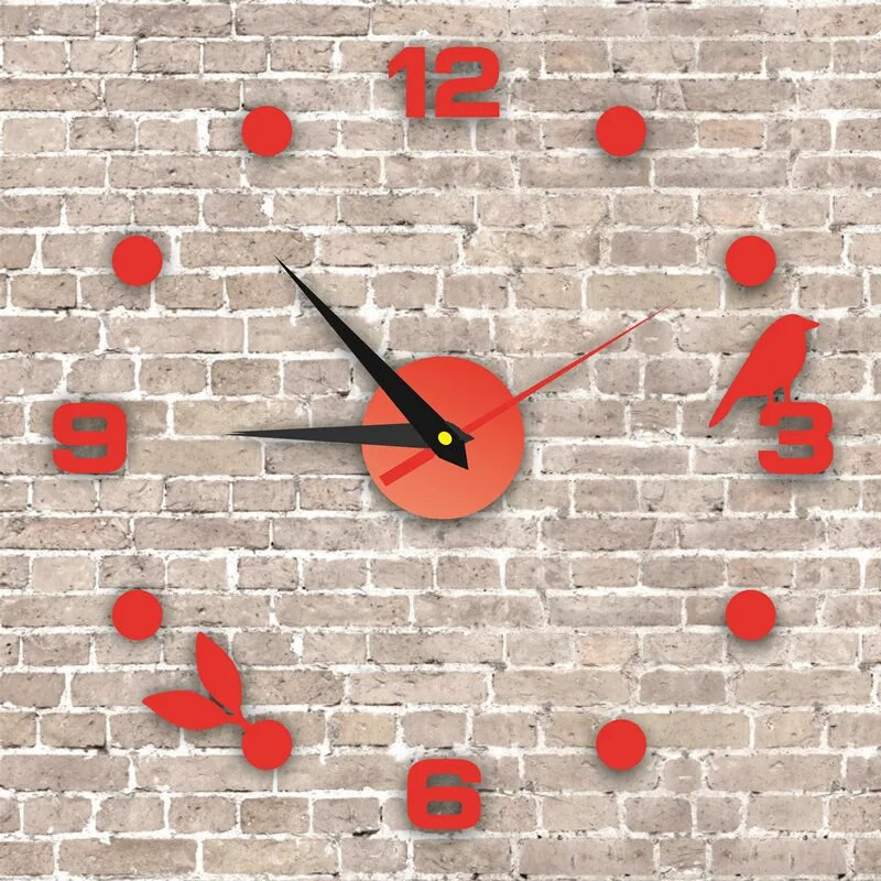 Uus digitaalne seinakell kodu ja sisekujunduse dekoratiivsed kaunistused elutuppa DIY akrüülpeegli kleebis kvarts kaasaegne