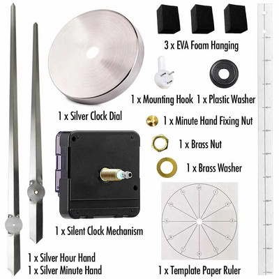 MCDFL „pasidaryk pats“ didelis sieninis laikrodis, metalinis mechanikas, priedai Modeliai su varikliu dekoruoti namų dekoro elementai su nemokamu pristatymu, interjero dizainas