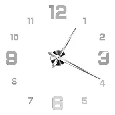 Ceas de perete 3D Ceasuri de perete luminoase fără cadru Ceas digital DIY Autocolante de perete Ceas tăcut pentru acasă Living Room Decor de perete de birou
