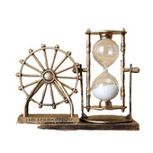 Vintage creativ rotativ roată Ferris roată clepsidră ornament bile de cristal cadou de artizanat pentru acasă dormitor birou birou decor