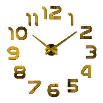 Κορυφαία μόδα τρισδιάστατο ρολόι τοίχου reloj de pared ρολόι χαλαζία μοντέρνα diy ρολόγια σαλονιού μεγάλα διακοσμητικά αυτοκόλλητα murale horloge