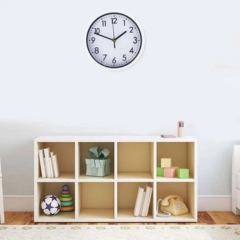 Αθόρυβο ρολόι τοίχου Αθόρυβο στρογγυλό ρολόι τοίχου 8 ιντσών Λειτουργεί με μπαταρία Ρολόι τοίχου για Σαλόνι Σπίτι Υπνοδωμάτιο Κουζίνα