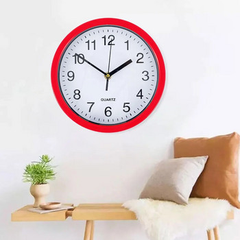 Αθόρυβο ρολόι τοίχου Αθόρυβο στρογγυλό ρολόι τοίχου 8 ιντσών Λειτουργεί με μπαταρία Ρολόι τοίχου για Σαλόνι Σπίτι Υπνοδωμάτιο Κουζίνα
