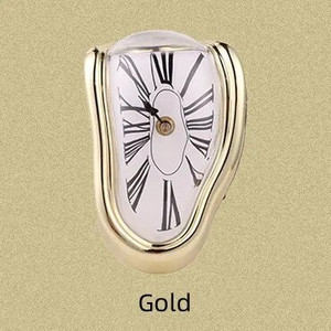 Ceas suprarealist cu răsucire de topire, în stil Salvador Dali, ceas de perete cu piedestal, modern, birou, raft, ceasuri decorative de birou
