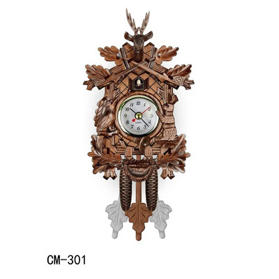 Ceas cu cuc creativ în stil retro Ceas deşteptător de perete, casă din lemn, pasăre, sufragerie, dormitor, decorare pentru sufragerie