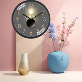 A277 Luksuzni moderni svjetlosni zidni sat, modni ukras za kućni dnevni boravak, jednostavna kreativna umjetnička atmosfera, tekuće crvena