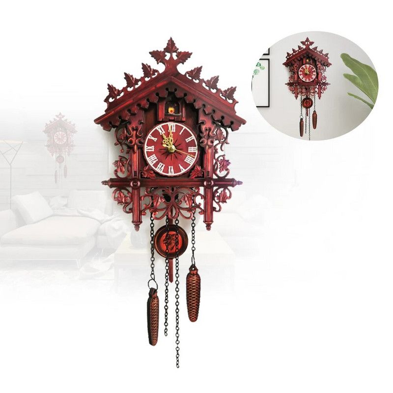 Starinski dnevni boravak Dekoracija zidnog sata s kukavicom izrezbarena ptica s drvenim klatnom Spavaća soba Europski sat s kukavicom Zidni sat s kukavicom