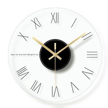 Скандинавски стъклен стенен часовник Безшумни модерни прозрачни часовници Стенни часовници Домашен декор Спалня Miroir Кухня Декорация на всекидневна
