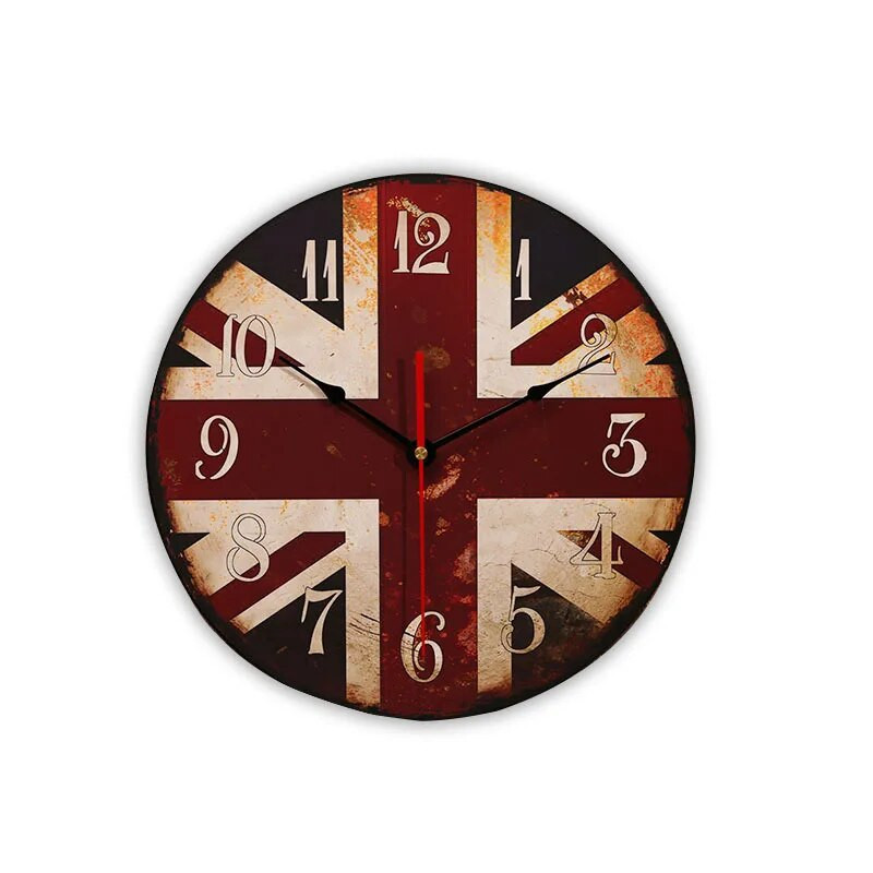 Loominguline Euroopa vaikne seinakell 40 cm 3D Retro Rustic DIY dekoratiivne luksuslik seinakell kodubaari kohviku kaunistamiseks