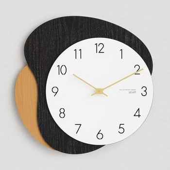 Модерна всекидневна Дървен стенен часовник моден спален часовник индивидуален стенен висящ маса домашен творчески атмосферен кварцов часовник